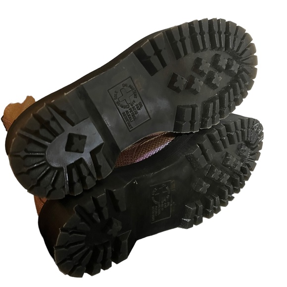 Iridescent Molly Pink Doc Marten Lace-Up Ankle Boots - Picture 14 of 16